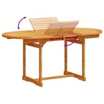 vidaXL Ensemble à manger de jardin 7Pièces bois d'acacia solide textilène