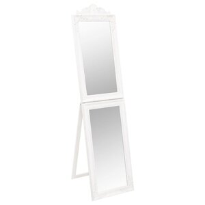 vidaXL Miroir sur pied Blanc 50x200 cm