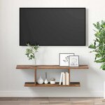 vidaXL Meuble TV Marron 103 x 30 x 26 5 cm Bois d'ingénierie