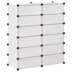 vidaXL Armoire à chaussures avec 12 compartiments Blanc