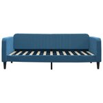 vidaXL Lit de jour avec lit gigogne bleu 100x200 cm velours