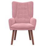 vidaXL Fauteuil relaxant Rose 63 x 67 x 94 cm Velours
