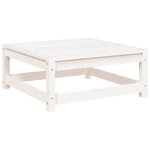 vidaXL Repose-pied de jardin 70x70x30 cm blanc bois de pin solide