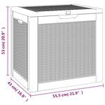 vidaXL Boîte de stockage de jardin noir 55 5x43x53 cm polypropylène