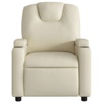 vidaXL Fauteuil inclinable en similicuir crème