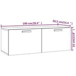 vidaXL Armoire murale Sonoma gris 100x36 5x35 cm Bois d'ingénierie