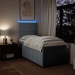 vidaXL Sommier à lattes de lit avec matelas gris clair 80x200 cm tissu