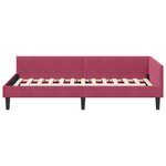 vidaXL Cadre de lit d'angle Rouge bordeaux 80 x 200 cm