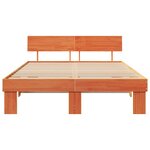 vidaXL Cadre de lit Marron cire 160 x 200 cm Bois massif en pin