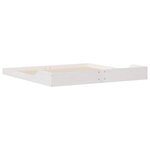vidaXL Cadre de lit Blanc 200 x 220 cm Bois massif en pin