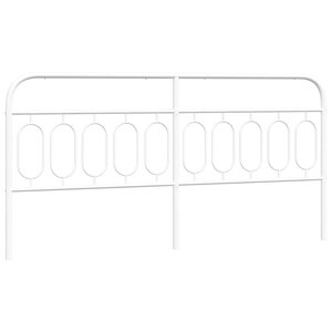vidaXL Tête de lit métal blanc 200 cm