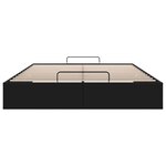 vidaXL Cadre de lit ottoman Noir Lit double classique Simili cuir