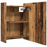 vidaXL Armoire à miroir de salle de bain vieux bois 62 5x20 5x64 cm