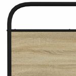 vidaXL Cadre de lit en métal sans matelas chêne sonoma 180x200 cm