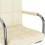 vidaXL Chaise de salle à manger Crème Tissu