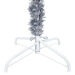 Vidaxl arbre de noël mince avec led argenté 150 cm