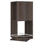 vidaXL Armoire rotative Gris chêne 34 5x34 5x75 5 cm bois d'ingénierie