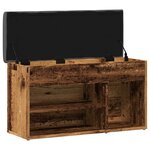 vidaXL Banc à chaussures vieux bois 82x32x45 5 cm bois d'ingénierie