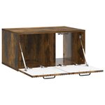 vidaXL Meuble TV mural Chêne fumé 59 5 x 41 x 30 cm Bois d'ingénierie