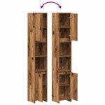 vidaXL Armoire salle de bain vieux bois 30x30x183 5 cm bois ingénierie