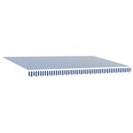 vidaXL Auvent Rétractable Bleu et Blanc 500 × 300 cm Tissu et Métal