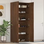 vidaXL Cabinet à chaussures avec étagère Marron 80 x 35.5 x 180 cm