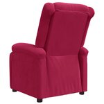 vidaXL Fauteuil inclinable rouge bordeaux velours