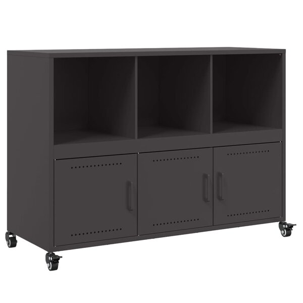 vidaXL Buffet noir 100 5x39x72 cm acier