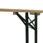 vidaXL Table de brasserie pliable avec 2 bancs 220 cm Bois de sapin