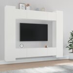 vidaXL Ensemble de meubles TV 8 Pièces Blanc Bois d'ingénierie