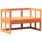 vidaXL Canapé de jardin extensible cire marron bois massif de pin