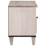 vidaXL Meuble TV Blanc 80 x 33 x 46 cm bois de manguier massif