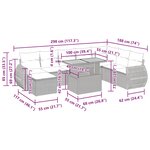 vidaXL Salon de jardin avec coussins 9 Pièces beige résine tressée