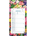 Calendrier Bloc Mensuel Mural 2026 - 16x33cm - Fleurs - Modèle aléatoire*