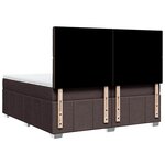 vidaXL Sommier à lattes de lit avec matelas Marron foncé 200x200 cm