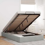 vidaXL Cadre de lit ottoman sans matelas gris clair 120x200 cm velours
