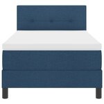 vidaXL Literie Box Spring avec Matelas & LED Bleue 100x200 cm Tissu