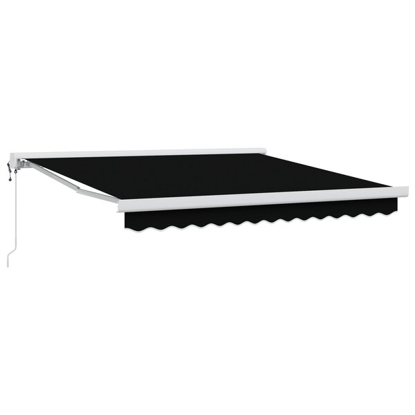 vidaXL Store rétractable automatique Noir 350 x 250 cm