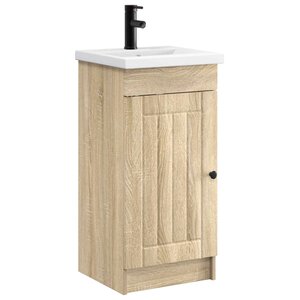 vidaXL Meuble de salle de bain avec évier Chêne Sonoma