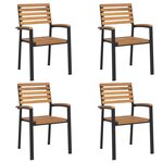 vidaXL Ensemble à manger de jardin 5 Pièces bois d'acacia massif et métal