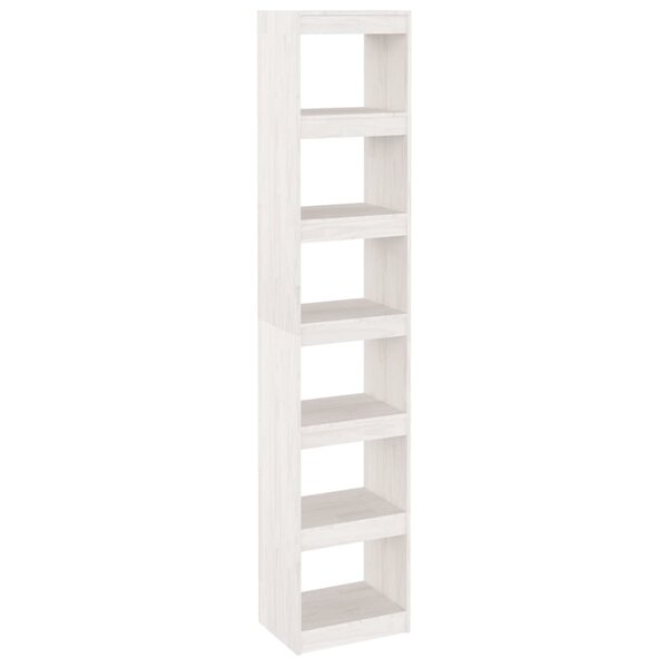 vidaXL Bibliothèque/Séparateur de pièce Blanc 40x30x199 cm Pin massif