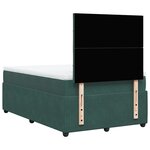 vidaXL Sommier à lattes de lit avec matelas vert foncé 120x190 cm
