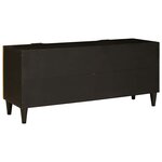 vidaXL Meuble TV Noir et or 105 x 33 x 46 cm bois de manguier massif