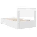 vidaXL Cadre de lit avec tiroir Blanc 100 x 200 cm Bois d'ingénierie