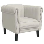 vidaXL Ensemble de canapés 3 Pièces crème velours