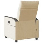 vidaXL Fauteuil de massage inclinable Crème Tissu