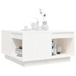 vidaXL Table basse Blanc 60x61x32 5 cm Bois massif de pin