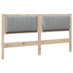 vidaXL Tête de lit capitonnée Marron 160 cm Pin massif