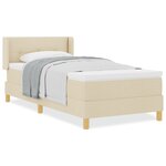 vidaXL Lit à ressorts avec matelas crème  80 x 200 cm