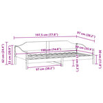 vidaXL Cadre de lit sans matelas cire marron 90x190 cm bois pin massif